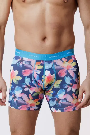 Boxer homme avec maintien intérieur LOIC HENRY "Identity" KBI126X - Fleuri 