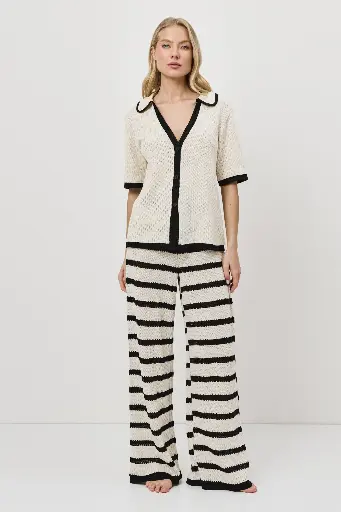 Ensemble de plage pantalon ARUELLE "Mirage" S26-AR-MIRAG-SL - Beige Noir IBLACK