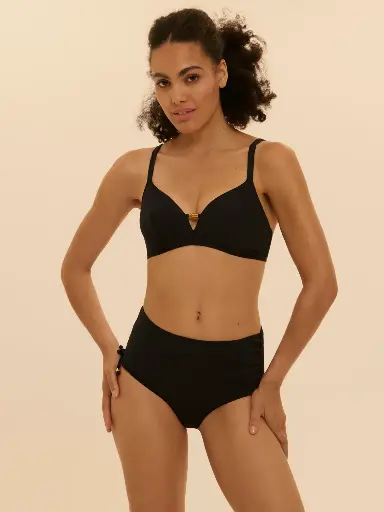 Bas de Bikini culotte taille haute SIMONE PERELE "Perle" 1EMB73 - Noir 015