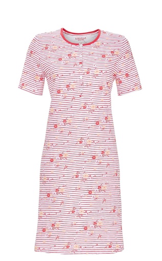 Chemise de nuit avec patte de boutonnage 100% coton RINGELLA "Facteur de bien-être" 6211042 - Campari 330