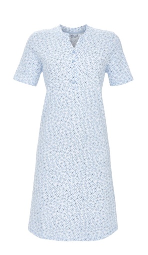 Chemise de nuit avec patte de boutonnage 100% coton RINGELLA "Partenaire qui fait du bien" 6211046 - Bleu 220