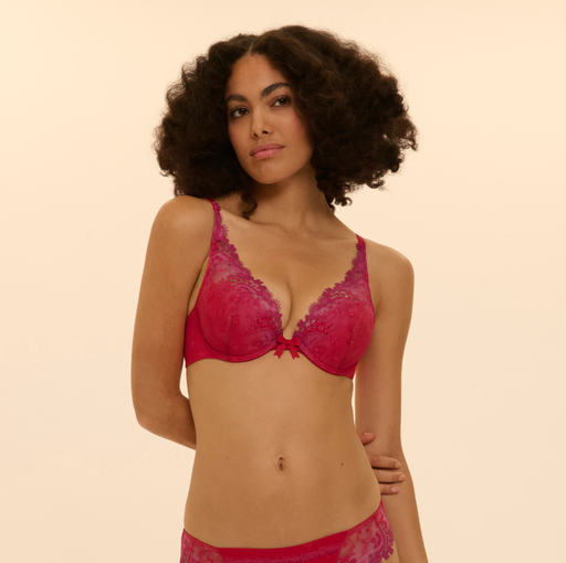 Soutien-gorge push-up triangle SIMONE PERELE "Wish" 12B347 - Rouge Rainbow 160