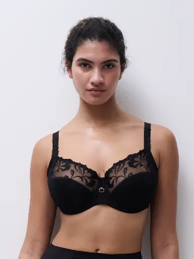 Soutien-gorge avec armatures 3 parties enveloppant CHANTELLE "Majestic" C1B3MU - Noir 011