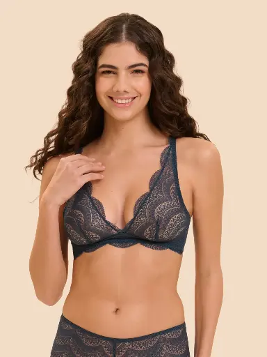 Soutien-gorge triangle sans armatures SIMONE PERELE "Karma" 12V250 - Bleu Prestige 595