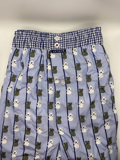 Caleçon américain homme avec maintien 100% coton bio ARTHUR "Le Club" CSP - Ciel 1237H26