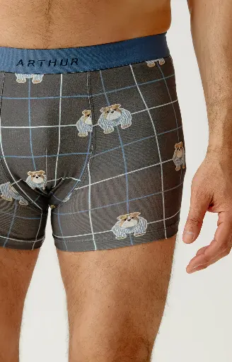 Boxer homme coton bio ARTHUR "Ma meilleure vie" MAC - Ebony BDOGH26