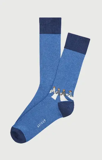 Chaussette homme fantaisie ARTHUR "A'Bear road" 1SO - Denim BEARH26