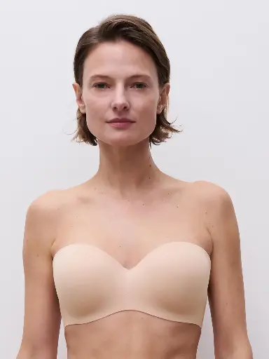 Soutien-gorge bandeau bretelles amovibles CHANTELLE "Norah" C13F50 - Beige doré 01N