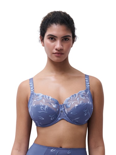 Soutien-gorge avec armatures 3 parties enveloppant CHANTELLE "Majestic" C1B3MU - Blue Sea E50