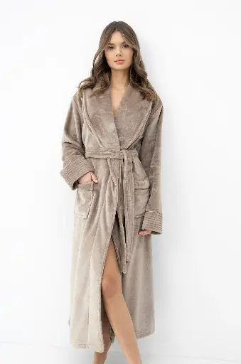 Peignoir dame long SENSIS "Marron" 11S7014